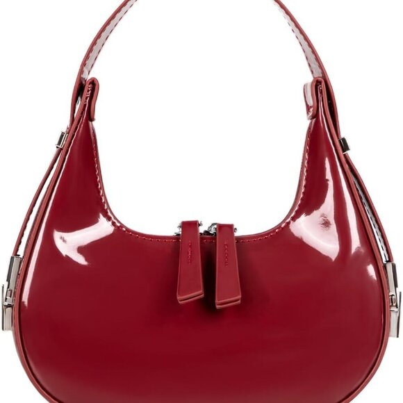 Handbags - Women's Leather Crescent Shoulder Bag Y2K 90s Hobo Purse Underarm Small